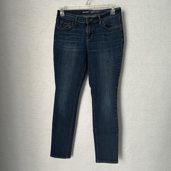 Old Navy Jeans Women 6 Short Blue Curvy Profile Mid Rise MediumWash Preppy Comfy - Picture 14 of 15